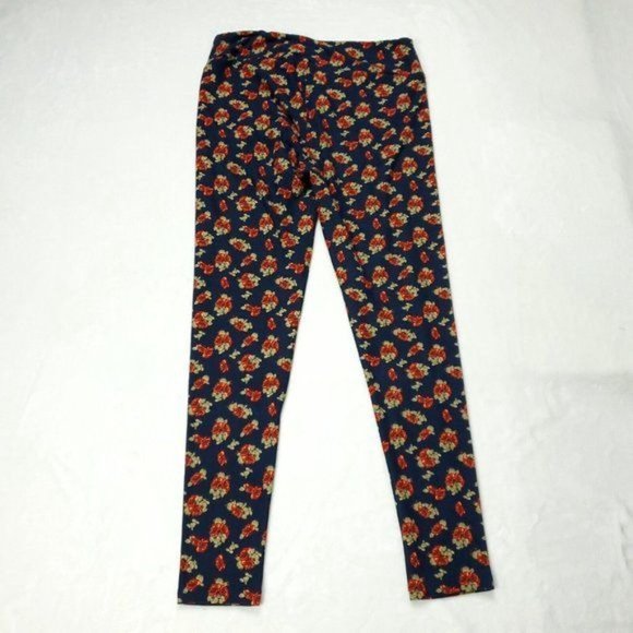 NWOT LulaRoe Tall & Curvy Leggings  Womens Plus Size TC One Size Floral Rose - Picture 5 of 6